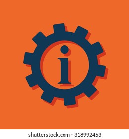 Technical information web icon, vector illustration