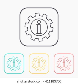 Technical information web icon, vector illustration