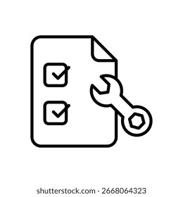 Icono de inspección técnica Ilustración de stock de Vector