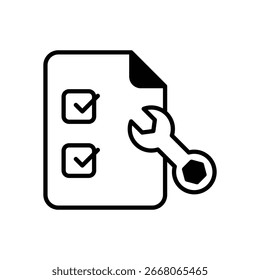 Ícone de inspeção técnica vetor ilustração de stock