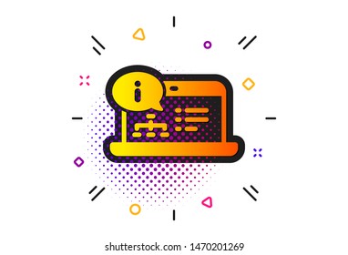 Technical instruction sign. Halftone circles pattern. Online documentation icon. Classic flat online documentation icon. Vector
