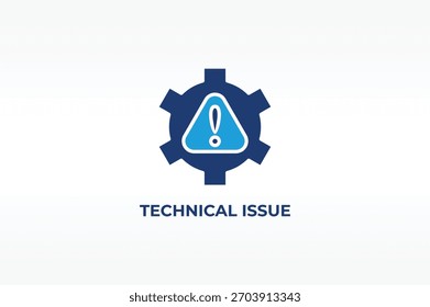 PROBLEMA TÉCNICO ilustração de símbolo isolado de vetor, ícone ou logotipo
