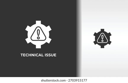 Problema Técnico Ilustração De Símbolo Isolado De Vetor, Ícone Ou Sinal De Logotipo