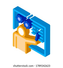 Technical Lesson Icon Vector. Isometric Technical Lesson sign. color isolated symbol illustration