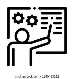 Technical Lesson Icon Vector. Outline Technical Lesson Sign. Isolated Contour Symbol Illustration