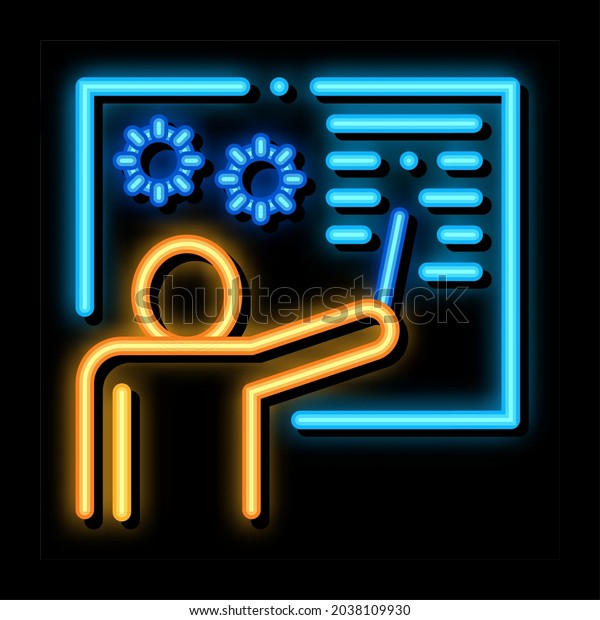 Technical Lesson\
neon light sign vector. Glowing bright icon Technical Lesson sign.\
transparent symbol\
illustration