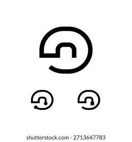 Letra técnica O, alfabeto digital cyber font, incluyendo el conjunto de tres letras diferentes, Ilustración vectorial 10EPS