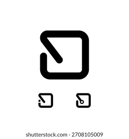 Letra técnica O, fuente digital del alfabeto cibernético, incluyendo el conjunto de tres letras diferentes, Ilustración vectorial 10EPS