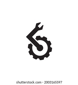 Technical logo design vector template