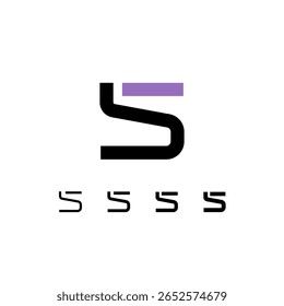 Logotipo técnico número 5, digital ciber espaço numeral cinco, conjunto de quatro espessuras diferentes do (regular, médio, negrito, grosso) feito estilo estêncil