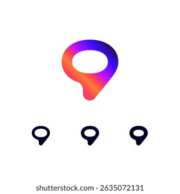 Technical logo number 9, digital cyber space numeral nine, set of three different thicknesses of the (regular, bold, thick) made futuristic style