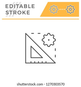 Technical measurement line icon