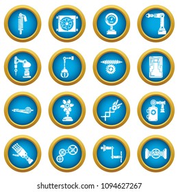 Technical mechanisms icons set. Simple illustration of 16 technical mechanisms vector icons for web