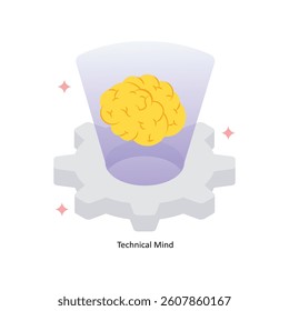 Technical Mind Concept isometric Style Illustrations. Eps 10 File