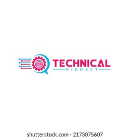 Technical Mindset Logo Vector Design Illustration Stock Vector (Royalty ...