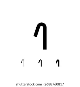 Número técnico 1, ciber numeral digital um, incluindo conjunto de três espessuras diferentes dos números modernos na moda (regular, médio, negrito), ilustração vetorial 10EPS