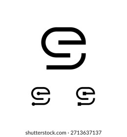 Technische Nummer 9, digitale Nummer neun, inklusive Satz von drei verschiedenen Cybernummern, Vektorgrafik 10EPS