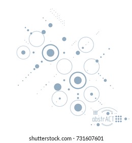 Technical plan, abstract engineering draft for use in graphic and web design. Vector drawing of industrial system created with lines and circles.