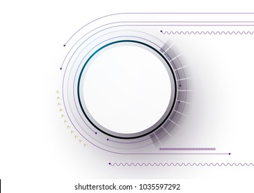 Technical plan, abstract technical project for use in graphic and web design. Vector drawing of an industrial system with lines and circles. Modern cybernetic design