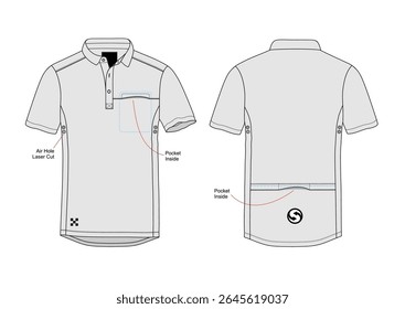 CAMISA POLO TÉCNICA ATIVA DESGASTE BOLSO TRASEIRO