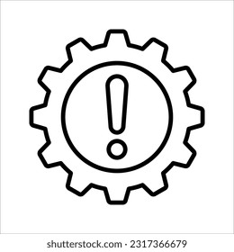 Technical problem icon. Process or failure icon in applications. Concept of repair or maintenance symbol. vector illustration on white background