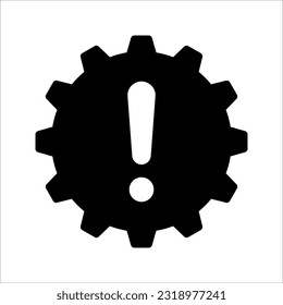 Technical problem icon. Process or failure icon in applications. Concept of repair or maintenance symbol. vector illustration on white background