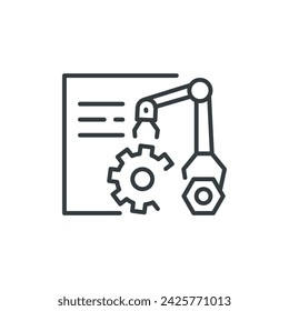 Technical project icon, vector illustration