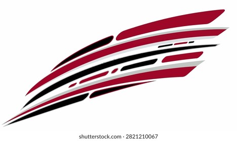 Technical racing stripes for a high-speed vehicle appearance.