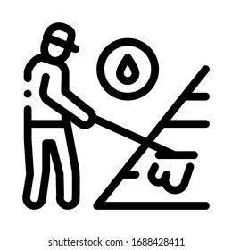 technical renewal of battery icon vector. technical renewal of battery sign. isolated contour symbol illustration