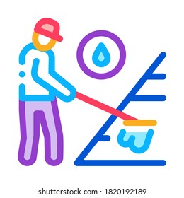 renovación técnica del vector de iconos de la batería. renovación técnica de la señal de la batería. ilustración de símbolo de contorno de color