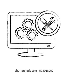 technical repair of computer icon image vector illustration design 