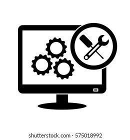 technical repair of computer icon image vector illustration design 
