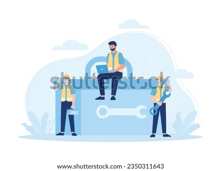 technical repair trending concept flat illustration