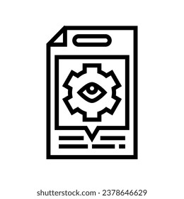 technical review line icon vector. technical review sign. isolated contour symbol black illustration