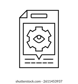 technical review line icon vector. technical review sign. isolated contour symbol black illustration