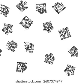 technical sales engineer service vector seamless pattern thin line illustration