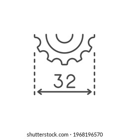 Technical scheme line outline icon