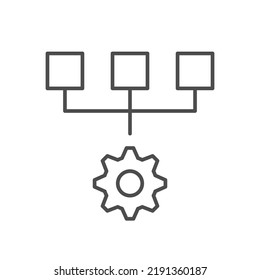 Technical server line outline icon
