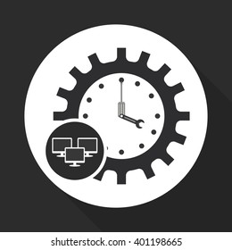 technical service and call center icon design, vector illustration
