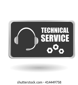 Technical service. call center icon. support concept