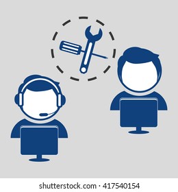 Technical service. call center icon. support concept