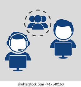 Technical service. call center icon. support concept