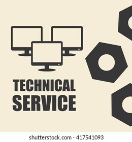 Technical service. call center icon. support concept