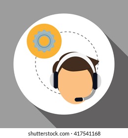 Technical service. call center icon. support concept