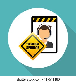 Technical service. call center icon. support concept