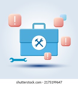 Technical service cartoon style vector concept illustration