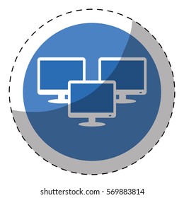 technical service computers icon, vetor illustration design