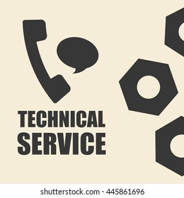 Technical service  concept with icon design, vector illustration 10 eps graphic.