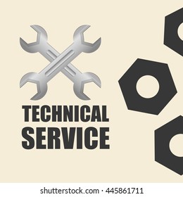 Technical service  concept with icon design, vector illustration 10 eps graphic.