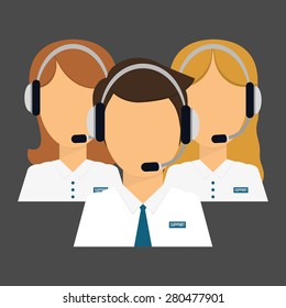 Technical service design over gray background, vector illustration.